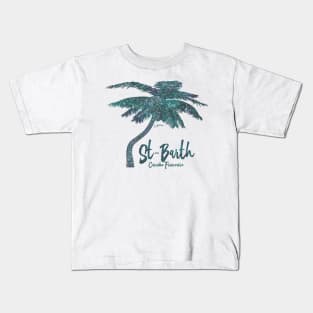 St. Barth, French Caribbean, Palm Tree Kids T-Shirt